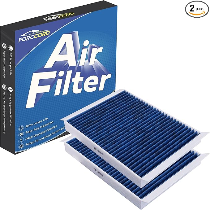 2-PACK Cabin Air Filter Fits for Ford Mustang 2023 2022 2021 2020 2019 2018 by Forccord