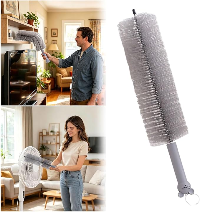 Bendable Microfiber Head, Bendable Microfiber Head Fan Cleaner Brush, Reusable - Image 6