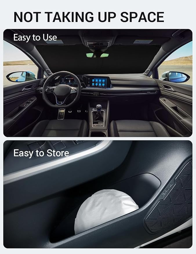 Proadsy Windshield Sun Shade for Volkswagen VW Golf Mk8 2022-2025 2026 4-Layer - Image 9