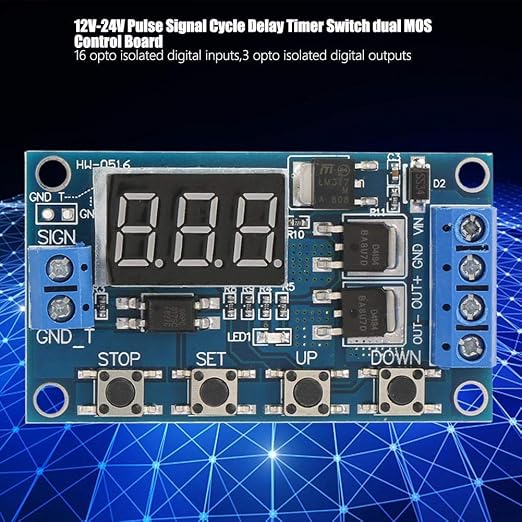 DC 12V-24V Pulse Trigger Cycle Delay Timer Switch ON/Off Relay Control Module - Image 8