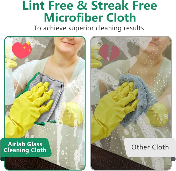 Airlab Glass Polishing Cloth Streak Free Miracle Cleaning Cloth Lint Free - Image 5
