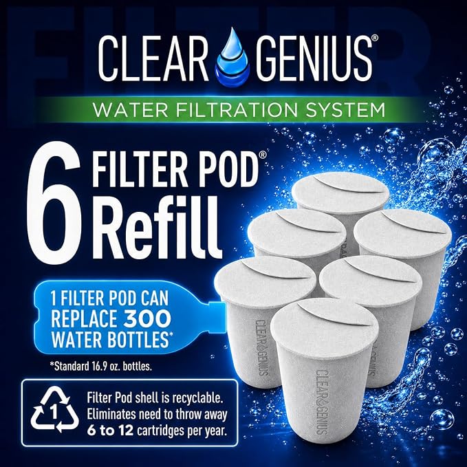 Replacement Water Filter Pods for Clear Genius Reusable Cartridges, Compatible - Image 4