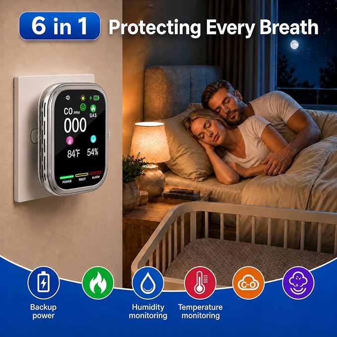 6-in-1 Plug-in Indoor Environmental Device - Image 2