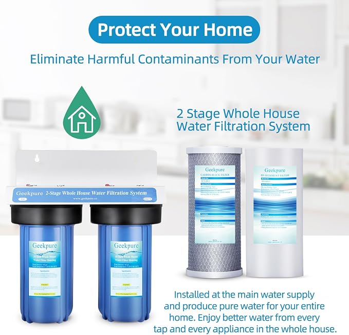Geekpure 2 Stage Whole House Water Filter System - Image 5