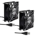 UMLIFE 2PACK DC 80mm USB Fan 5V 8025 Dual Ball Bearing Brushless Cooling by UMLIFE