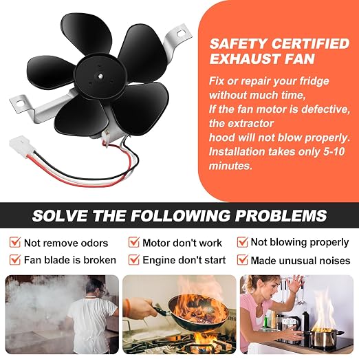 S97012248 97012248 Range Hood Fan Motor Compatible - Image 2