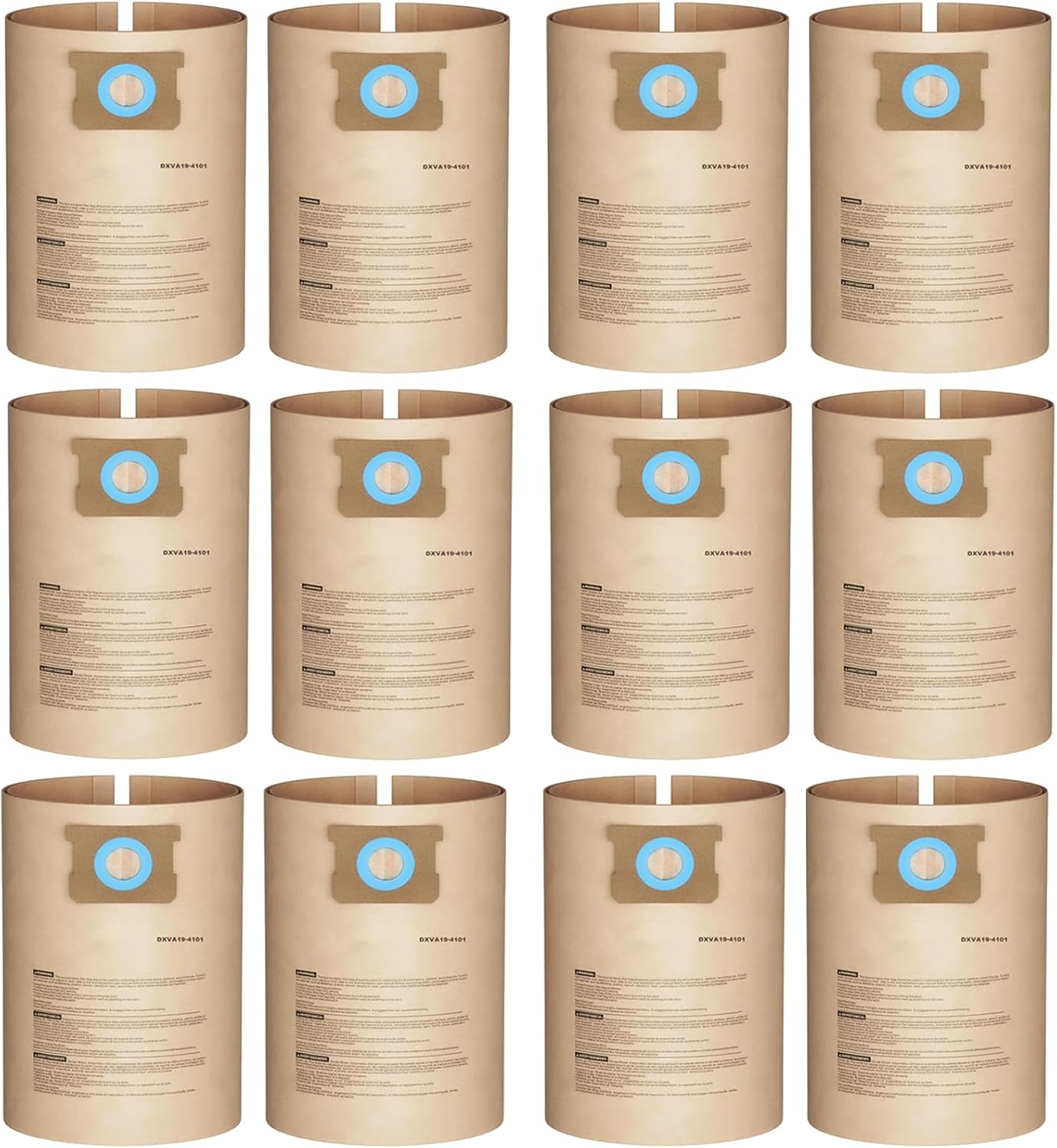 12 Pack DXVA19-4101 Dust Bag Compatible with DEWALT 6-10 Gallon DXV06P DXV09P DXV09PA DXV10P DXV10PL DXV10S DXV10SA DXV10SB Wet/Dry Vacuum Cleaners
