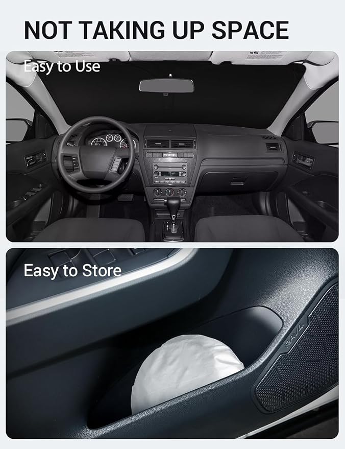 Proadsy 2026 Upgrade Windshield Sun Shade Custom Fit 2006-2012 Ford Fusion - Image 9