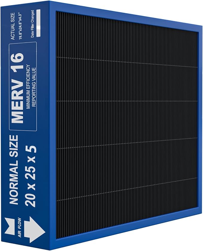 20x25x5 Merv 16 Air Filter Compatible by Amboseli