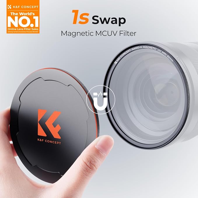 K&F CONCEPT 72mm Magnetic MC UV Lens Protection Filter + Lens Filter Cap | 1s - Image 2