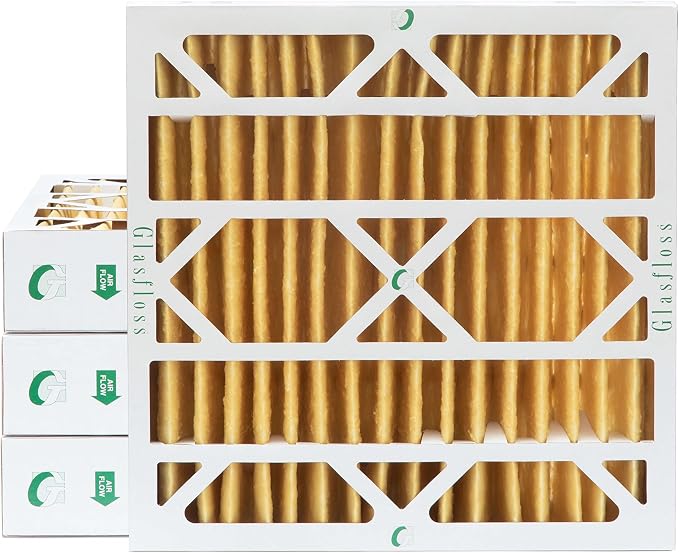 Glasfloss 20x20x4 MERV 11 AC & Furnace 4" Depth Air Filters. Box of 4. Actual by Glasfloss