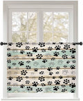 Sheer Curtains 45 Inch Length, Sage Green Beige Farmhouse Semi Sheer Curtains by Unknown
