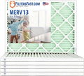 Filters Fast 20x21x1 Air Filter Merv 13, Made in the USA, Actual Size: 19.75" x by FiltersFast