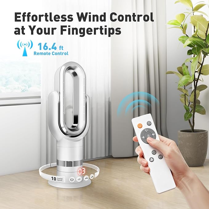 Xcity QG660 Bladeless Tower Fan, 2-in-1 Cooling & Heating Fan, Remote & Touch - Image 7