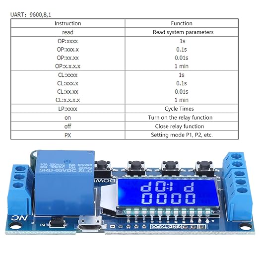 Delay Timer Relay Module, LCD programmable Cycle Switch - Image 4
