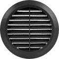 Black 4" Inch Round Ventilation Grille by ECOPROVENT