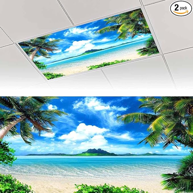 Summer Beach Fluorescent Light Covers Ceiling Lights Filter by Unknown