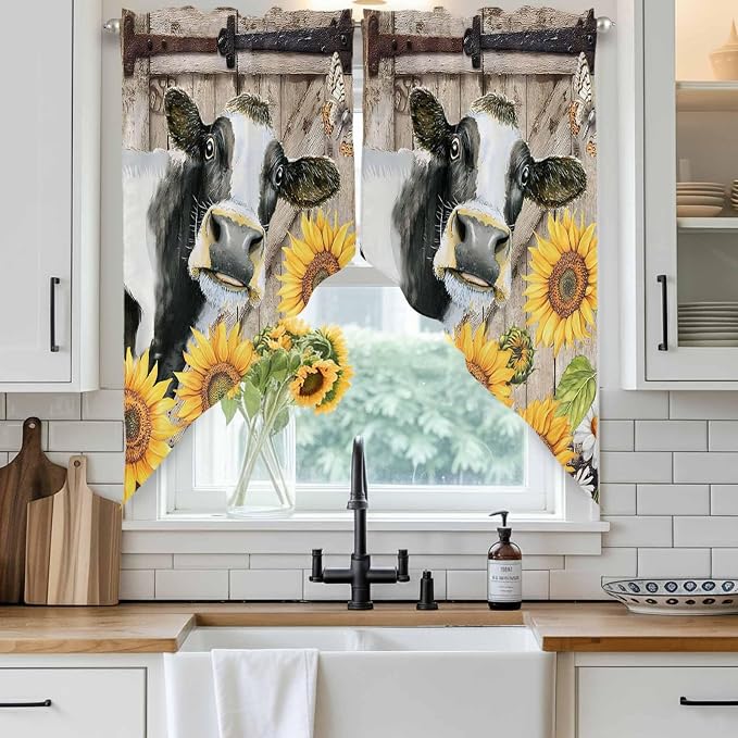 Retro Farmhouse Flower Swag Valances - Image 2