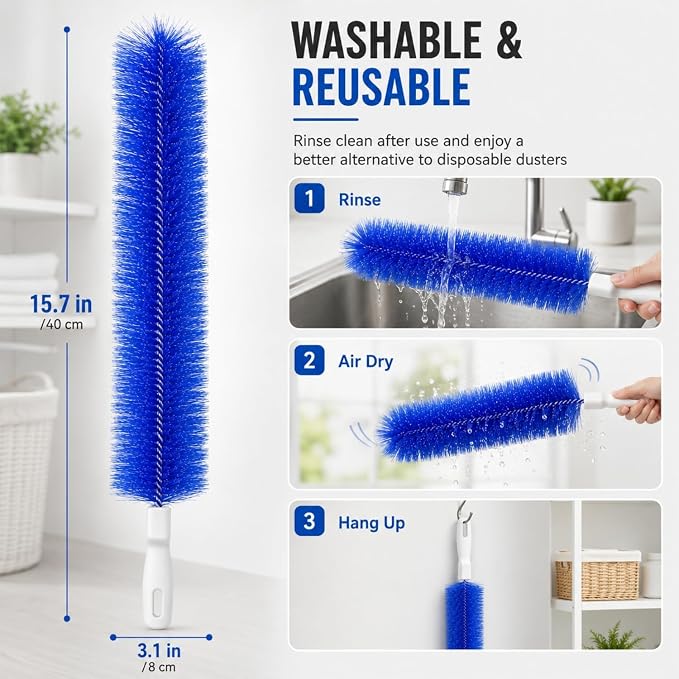 Travanize Bendable Microfiber Head, Reusable Dust Remover, Fan Cleaning Brush - Image 5