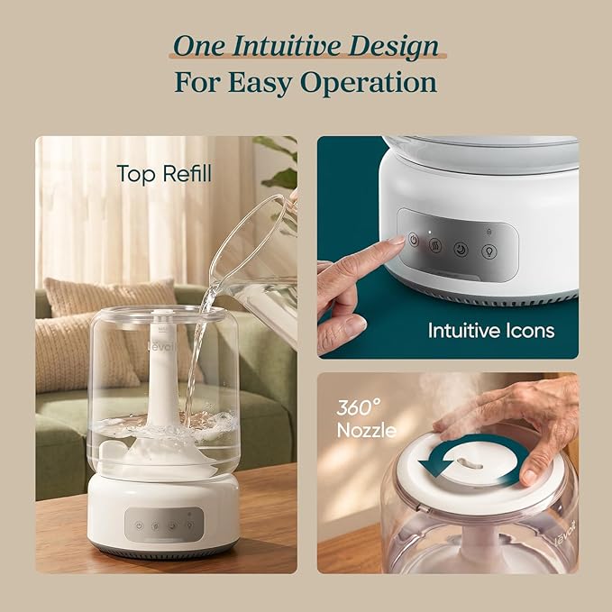 Levoit Humidifiers for Bedroom Large Room Home, 6.2L Cool Mist, 62H Runtime | - Image 4