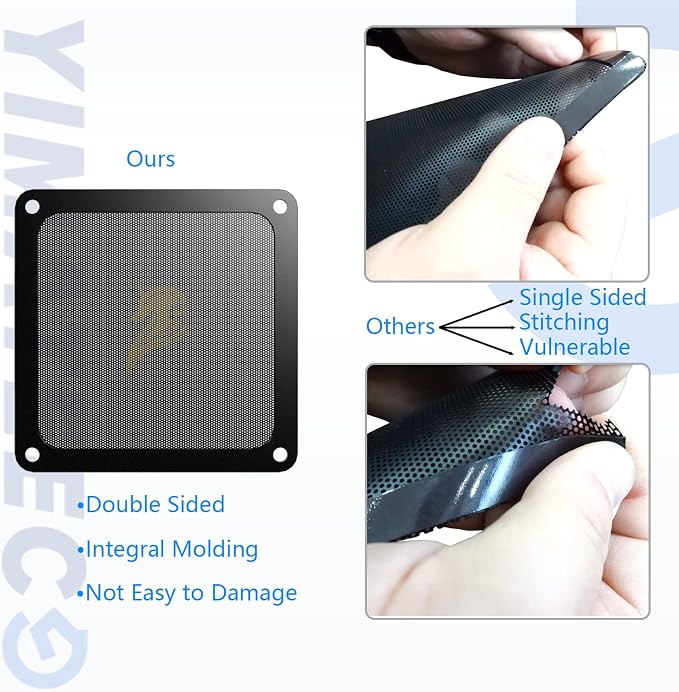 140mm Fan Filter PC Dust Filter Computer Fan Grills Dust Mesh Magnetic Frame PC - Image 3