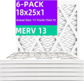 18x25x1 MERV 13 Pleated Air Filter MPR 1900 & FPR 10, Furnace Air Filters by Qingzhug