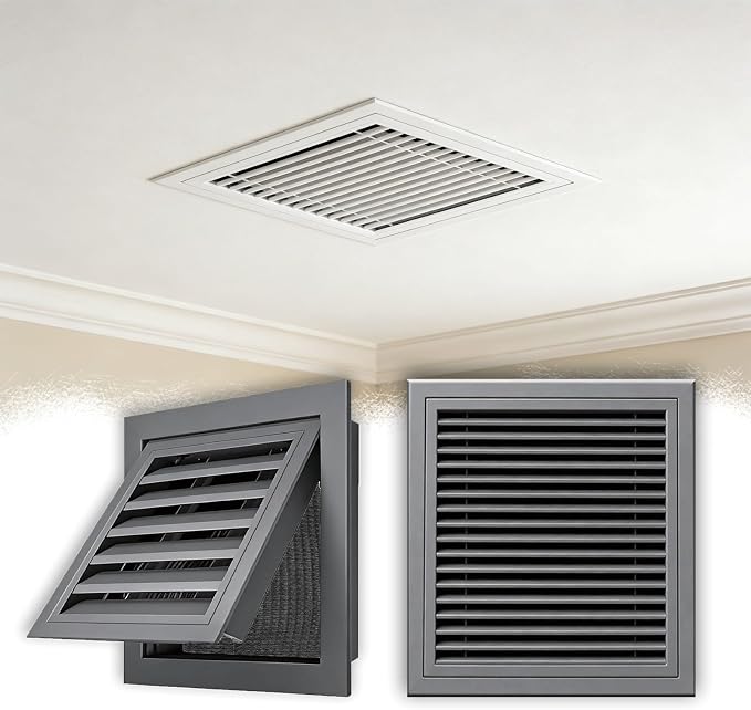 Gray Duct Opening Return Air Vent Cover, 12x38in Cold Air Intake Grille by Unknown
