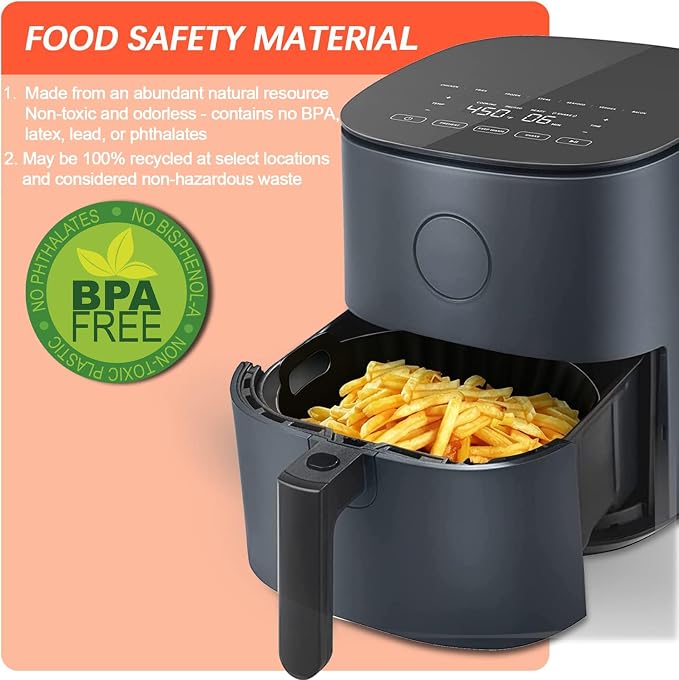 2Pcs Silicone Air Fryer Liners Reusable Round Thickened Airfryer Basket - Image 7