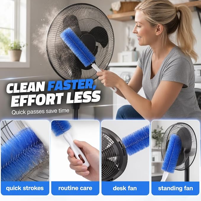 Bendable Microfiber Head, 2026 New Plastic Fan Cleaner Brush, Fan Cleaning - Image 4