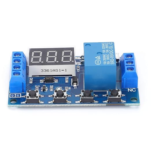 Fafeicy Relay Module, Delay Cycle Timing Circuit Switch, LCD Display, Micro USB - Image 6