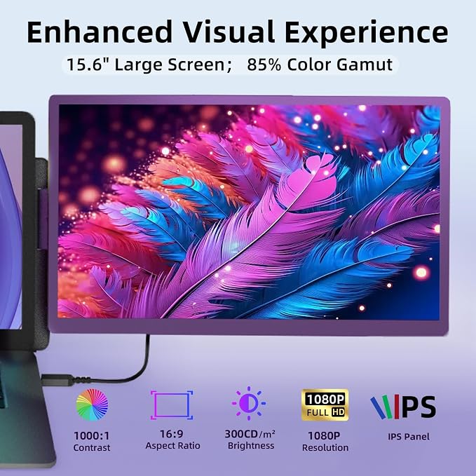 15.6" Laptop Screen Extender Monitor - Image 2
