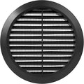 Black 6" Inch Round Ventilation Grille by ECOPROVENT