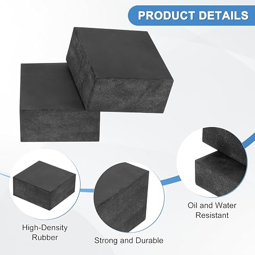M METERXITY 8-Pack Rubber Anti Vibration Pads 2" Non-Slip Square Vibration - Image 2