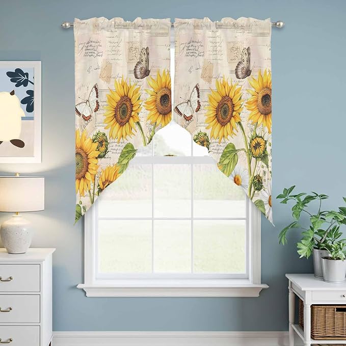 Yellow Sunflowers Swag Valances - Image 6