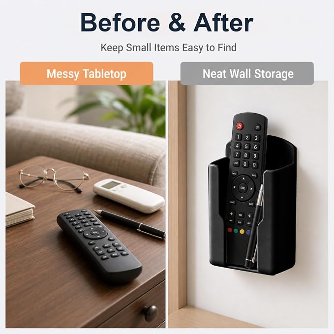 NEWHOOK 2 Pcs Remote Control Holder Wall Mount Self Adhesive - Image 5