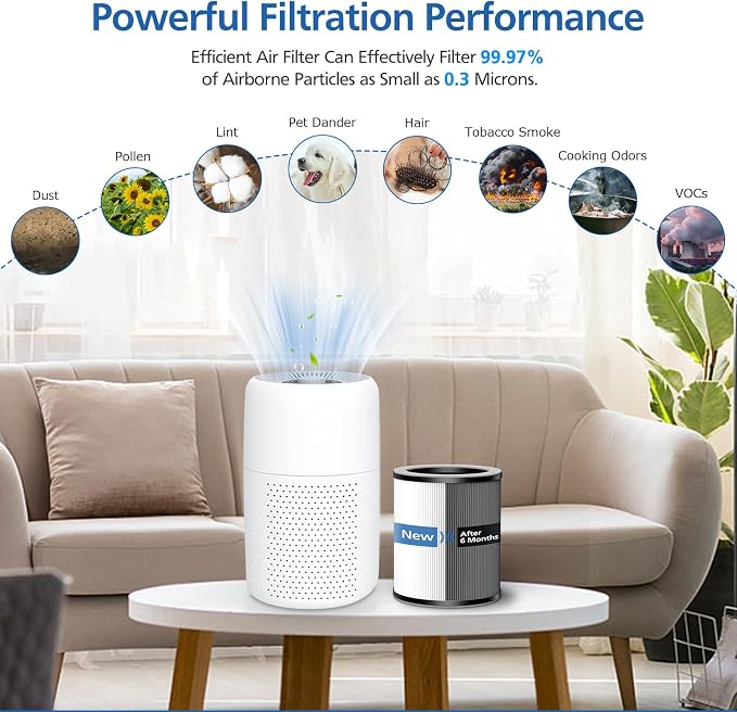2 Pack Max Replacement Filter for Sans Air Purifier, Compatible - Image 4