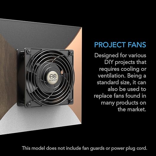 AC Infinity AXIAL 1238W, Muffin Fan, 120V AC 120mm x 38mm High Speed, - Image 3