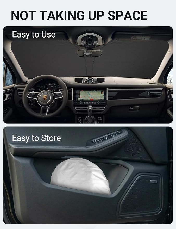 Proadsy Front Windshield Sun Shade Foldable Sunshade Protector - Image 7