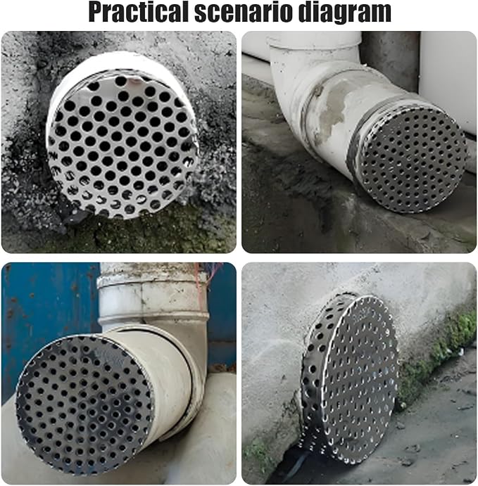 2.0in-8.0in PVC Termination Cap, Stainless Steel Mesh Screen Vent Cover - Image 3