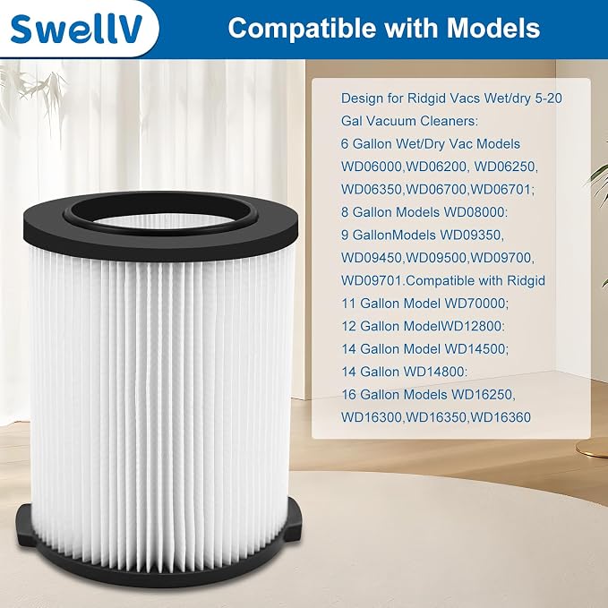 VF4000 Replacement Filter, Standard Wet/Dry Vac Filter Vf4000 Compatible - Image 3