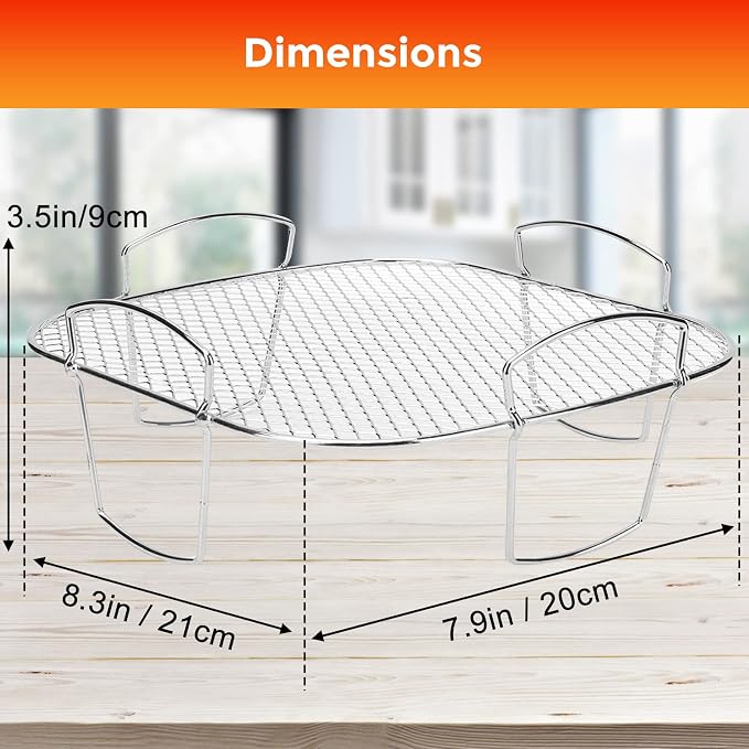 Air Fryer Basket for Nuwave Oven, Steel Grill Basket, Non-stick Mesh Basket Set - Image 5