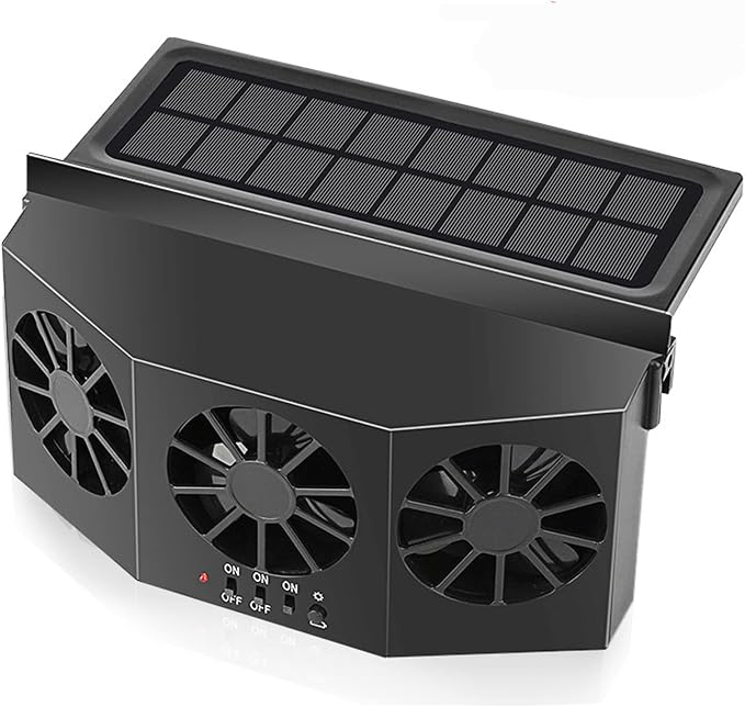 CYDZSW Car Solar Powered Window Exhaust Fan, Solar Power Air Vent Radiator by CYDZSW