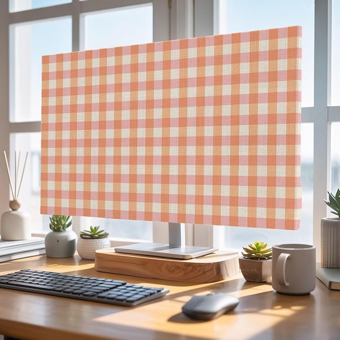 Rustic Vintage Buffalo Plaid Indoor TV Cover, Elastic TV Screen Protector - Image 4