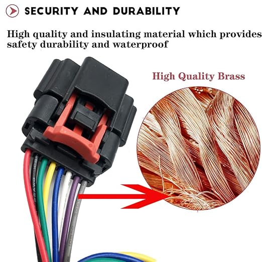 LIZAPUS 8 Pin Mass Air Flow Sensor Connector Plug Wire Pigtail Harness - Image 3