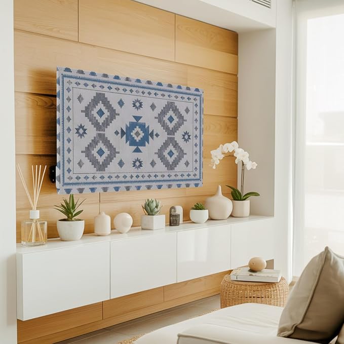 Southwestern Tribal Geometric Indoor TV Cover, Elastic TV Screen Protector - Image 3