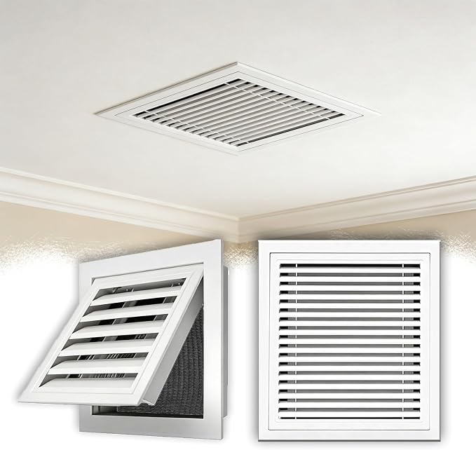 White Duct Opening Return Air Vent Cover, 12x40in Cold Air Intake Grille by Unknown