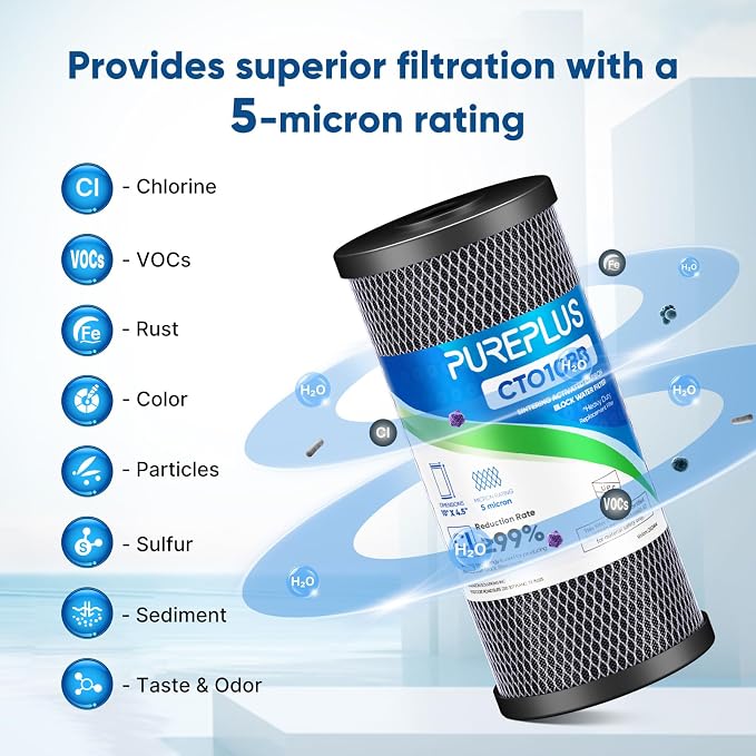 PUREPLUS Coconut Shell Water Filter Cartridge | Activated Carbon Block CTO | - Image 4