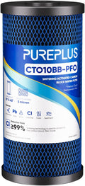 PUREPLUS 5 Micron 10" x 4.5" Whole House PFAS Removal Replacement Water Filter by PUREPLUS