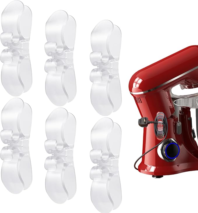 6PCS Clear Stick-On Cord Organizer by Unknown