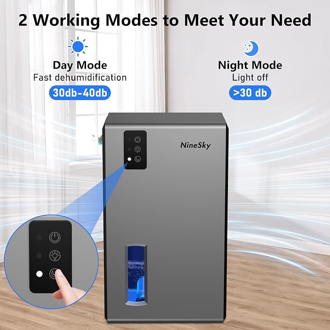 NineSky Dehumidifiers for Home, 1000 Sq.Ft Dehumidifier - Image 3